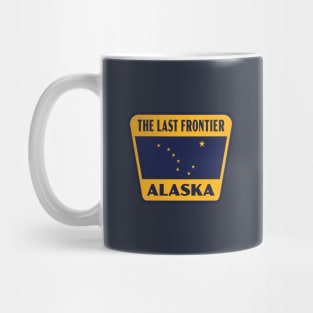 The Last Frontier Alaska Retro Star Badge (Yellow) Mug